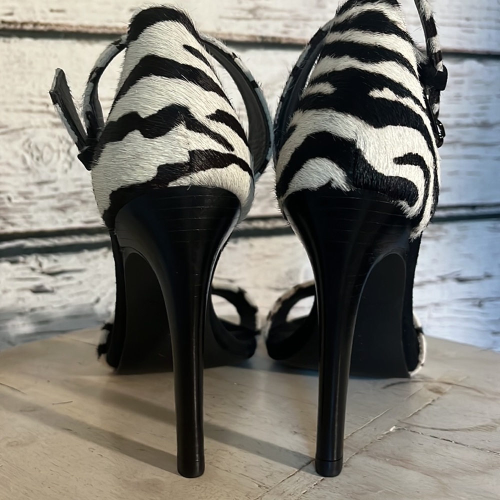 TIBI New York stiletto heel calf hair summer sandals 36.5 - Picture 6 of 13